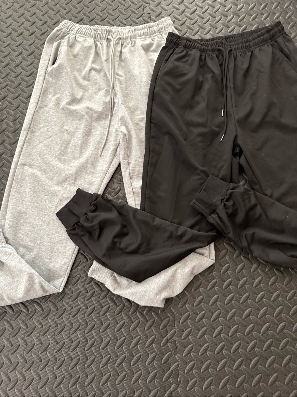 Gender neutral Jogger Pants - Black and Light Gray adult XS NWT